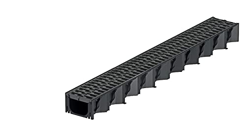1m ACO Hexaline 2.0 Entwässerungsrinne mit Microgrip Stegrost Rinne Bodenrinne Terrassenrinne