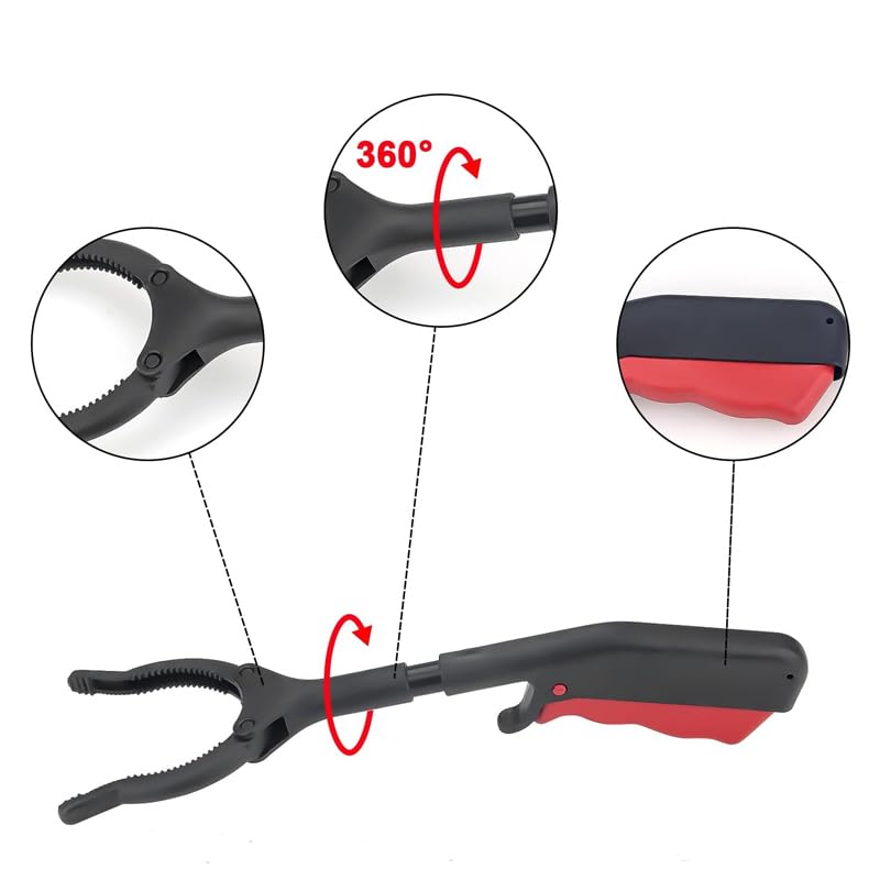 3 stück 30cm Kinder Greifzange,HygienemüLlklammern Tragbare MüLlsammelzange Multifunktionale Müllzange ,Anwendbare Müllsammlung