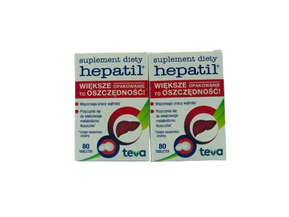 2x Hepatil 80 Tabletten - trägt zur ordnungsgemäßen Fettstoffwechsel bei, MiL4 Bleistift, Lebermedikament, Leberzirrhose, Leberregeneration, Verbesserung der Verdauung