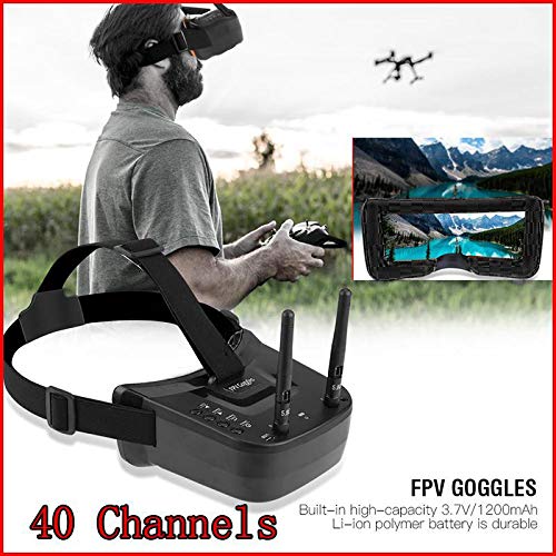 5,8 GHz FPV-Brille, Arris VR-009 Video-Headset 5,8 G 40CH HD 3 '' LCD-Display Mini-FPV-Brille für Brille für FPV-Quadcopter-Drohnen - RC-Teile und Zubehör