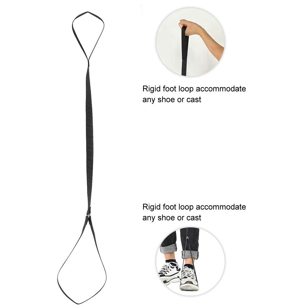 56,3in Nylon Beinheber, Leg Lifter Strap mit Handgriff, Beinlifter Fußheber Oberschenkelheber Mobilitätshilfen Werkzeug für Behinderung Alten das Bein heben in Richtung Bett, Auto, Sofa & Rollstuhl