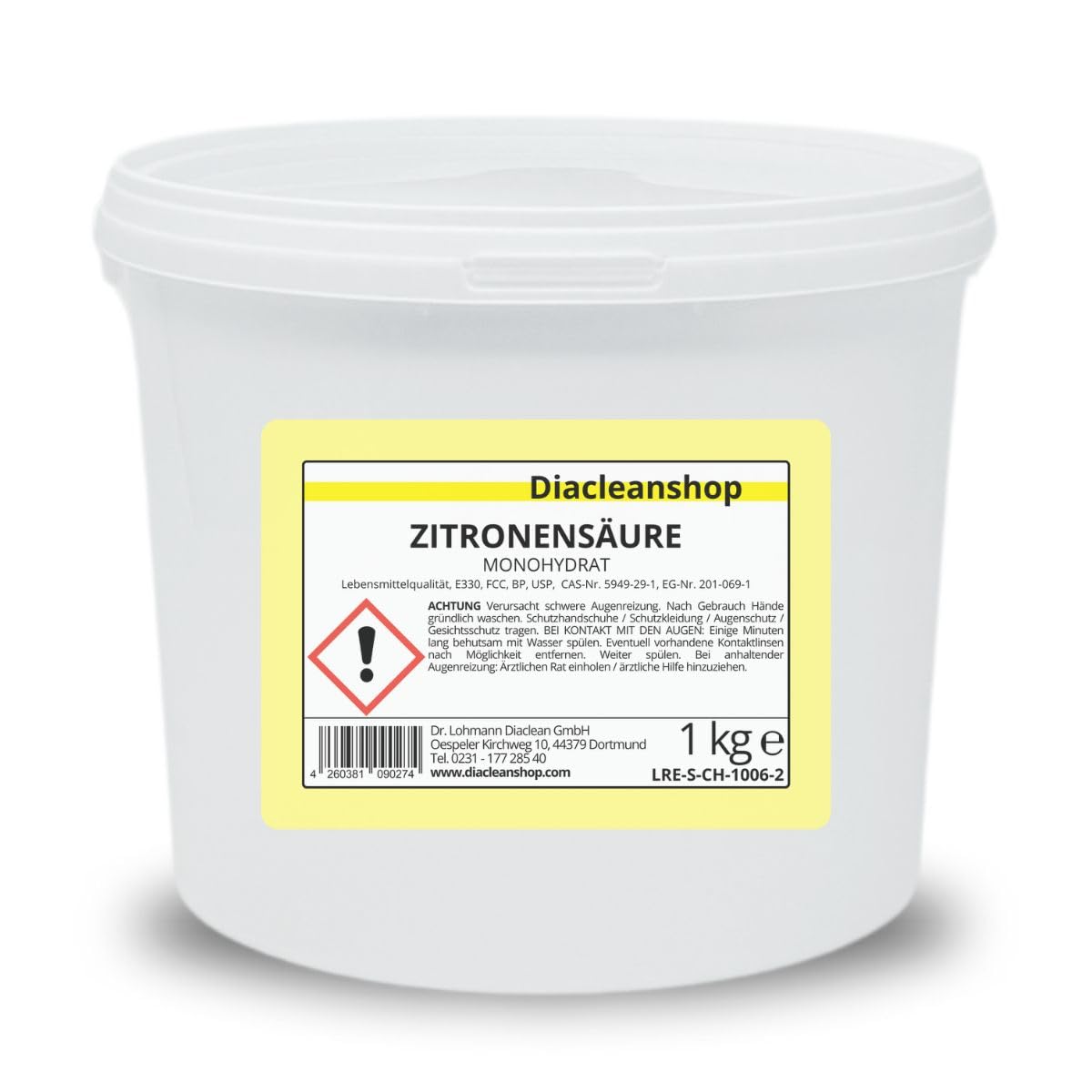 Zitronensäure Pulver 1kg - Lebensmittelqualität E330