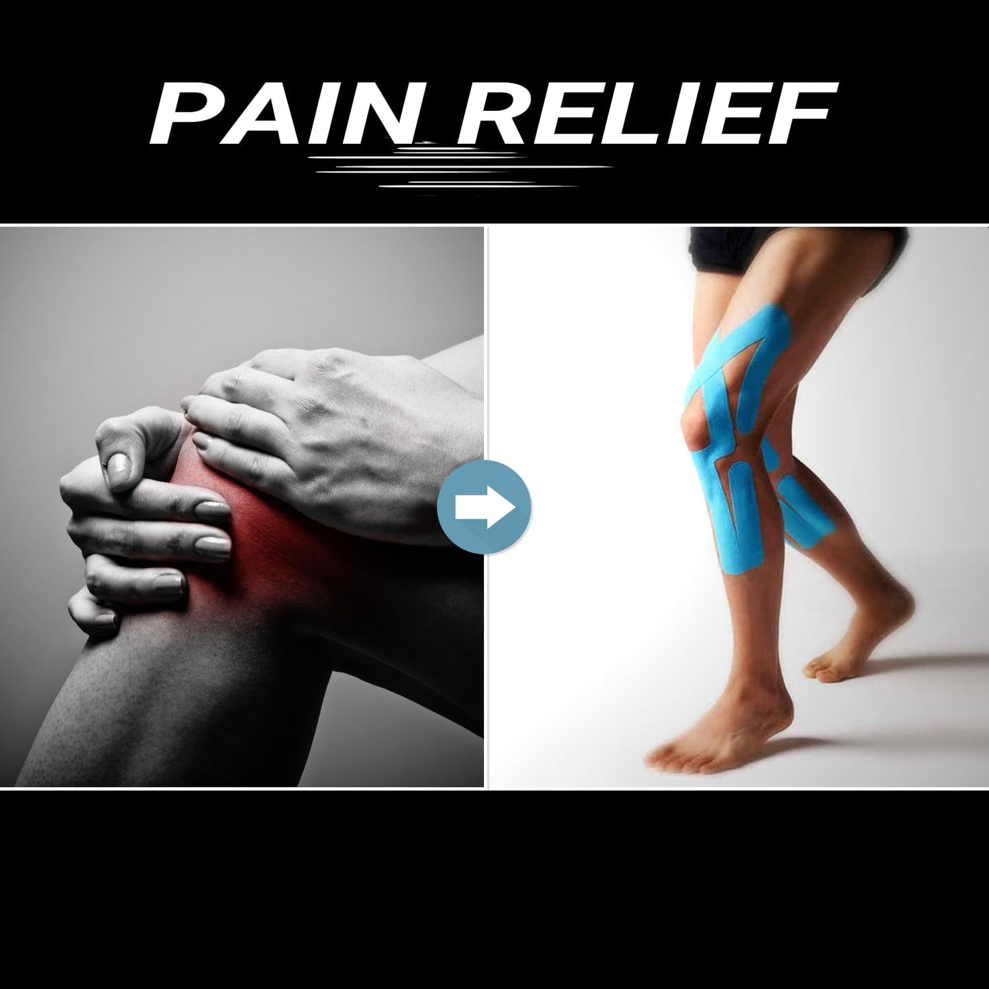 3 Rollen Kinesiologie Tape (5m x 5cm), Profi Kinesiotapes Physio Tape Sport Tape Set, Wasserfeste & Hautfreundliche Kinesiotape, für Muskelunterstützung, Knieschmerzen, Ellenbogen und Schulter