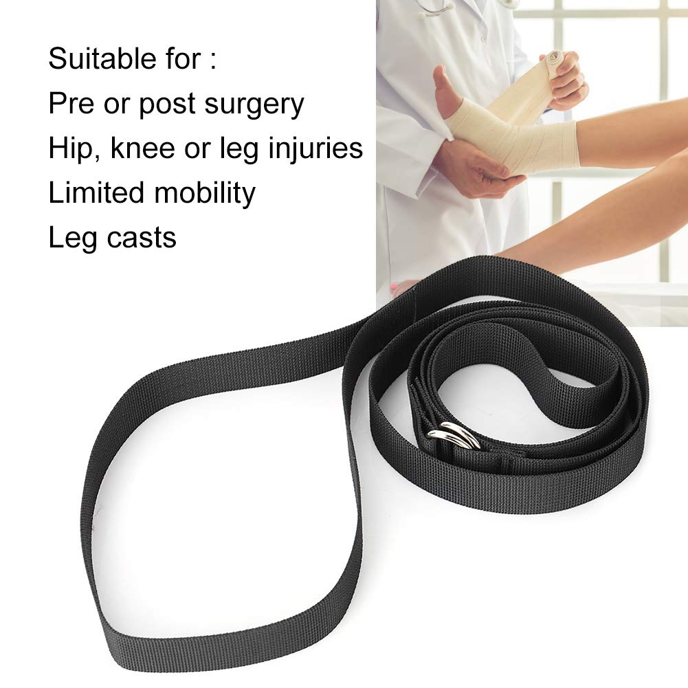 56,3in Nylon Beinheber, Leg Lifter Strap mit Handgriff, Beinlifter Fußheber Oberschenkelheber Mobilitätshilfen Werkzeug für Behinderung Alten das Bein heben in Richtung Bett, Auto, Sofa & Rollstuhl