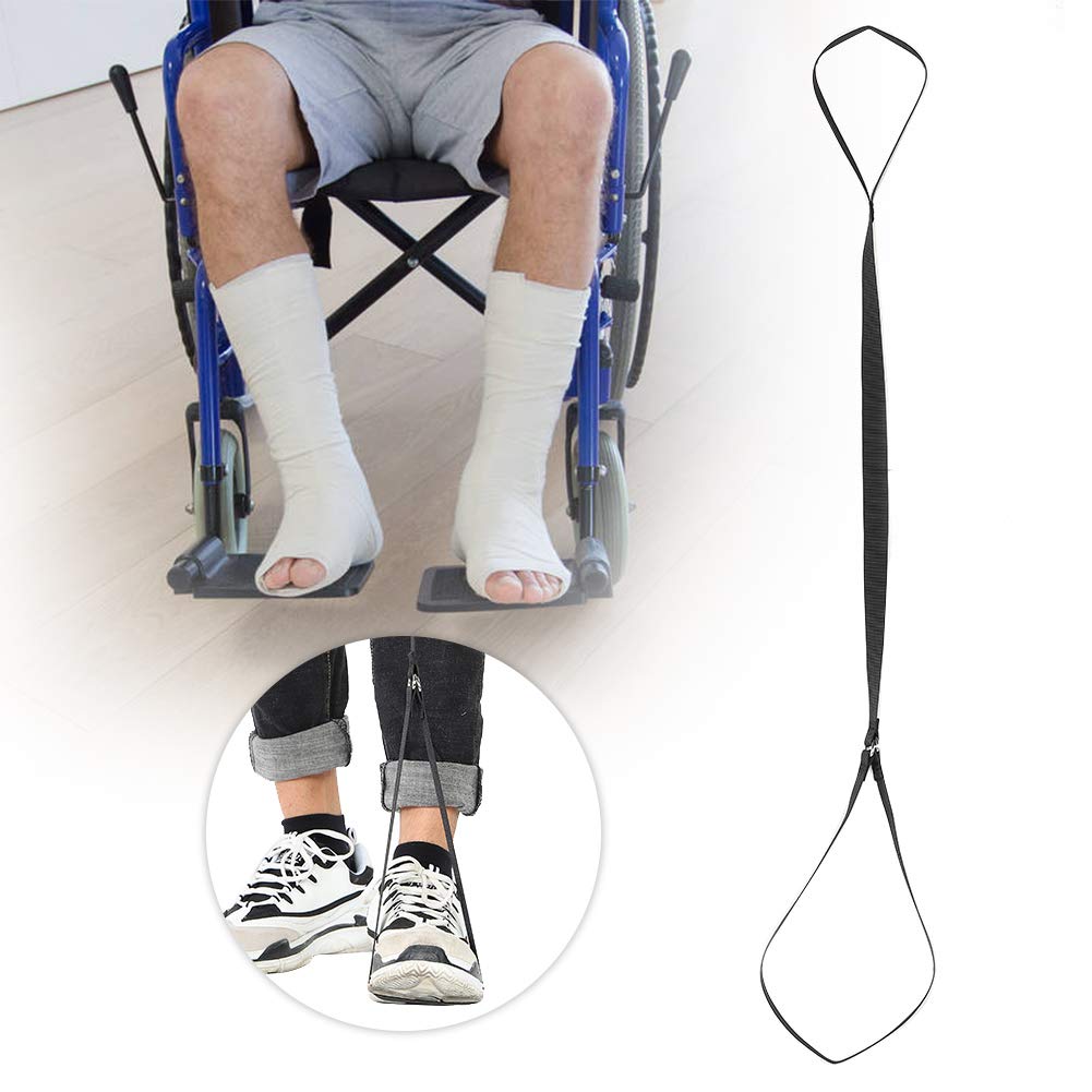 56,3in Nylon Beinheber, Leg Lifter Strap mit Handgriff, Beinlifter Fußheber Oberschenkelheber Mobilitätshilfen Werkzeug für Behinderung Alten das Bein heben in Richtung Bett, Auto, Sofa & Rollstuhl