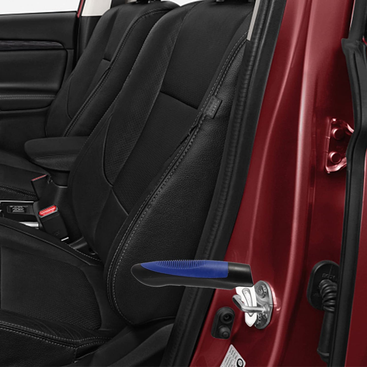 2 in 1 Autogriff Mobilitätshilfe, Autotürgriff für Behinderte, Fahrzeugassistenten Stützgriff, ältere Menschen Autotürriegel Assistent Haltegriff, tragbarer Auto-Haltegriff, Glasbrecher