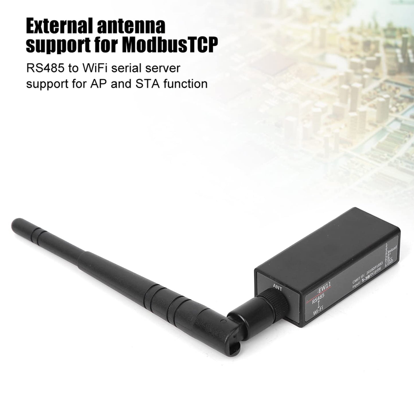 zu WiFi Serial Server, WiFi Serial Device Server, zu WiFi Serial Server mit RJ45-Schnittstelle für Externe Antenne, Netzwerk-Transceiver
