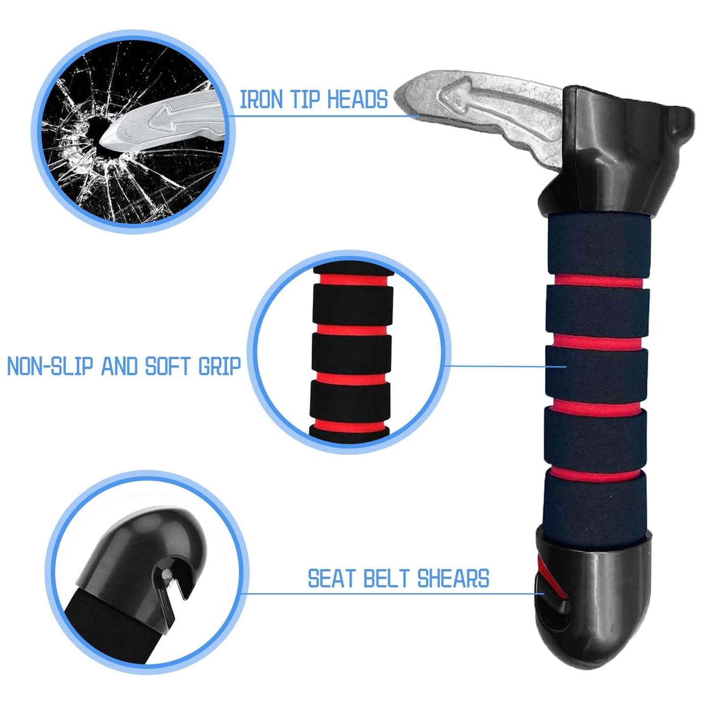ZYEKIU Auto Ausstiegshilfe Ausstiegshilfe Auto Ergonomisch, Einstiegshilfe Griff Tragbar Autoassistent Support Griff für Ein Und Aussteigen in Den Bus Haltegriffe für Senioren (Rot)