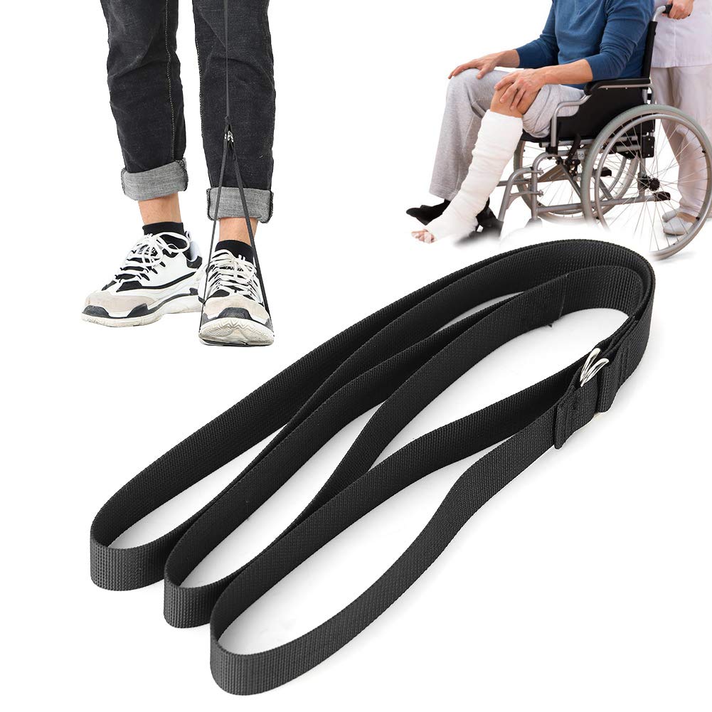 56,3in Nylon Beinheber, Leg Lifter Strap mit Handgriff, Beinlifter Fußheber Oberschenkelheber Mobilitätshilfen Werkzeug für Behinderung Alten das Bein heben in Richtung Bett, Auto, Sofa & Rollstuhl
