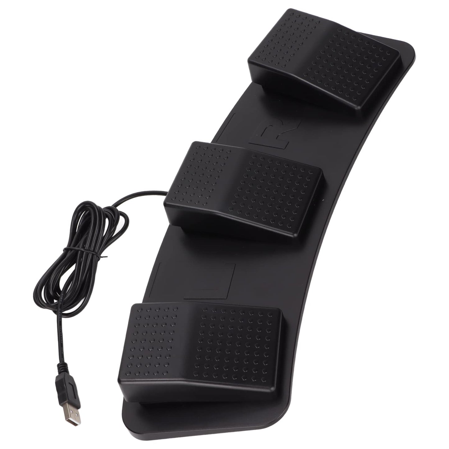 Zunate USB-Dreifach-Fußschalterpedal, PC USB-Fußpedal Fußsteuerung HID Programmierbare Computertastatur für Windows, für, für OS X, für Android (FS23_PM (mechanischer Schalter))