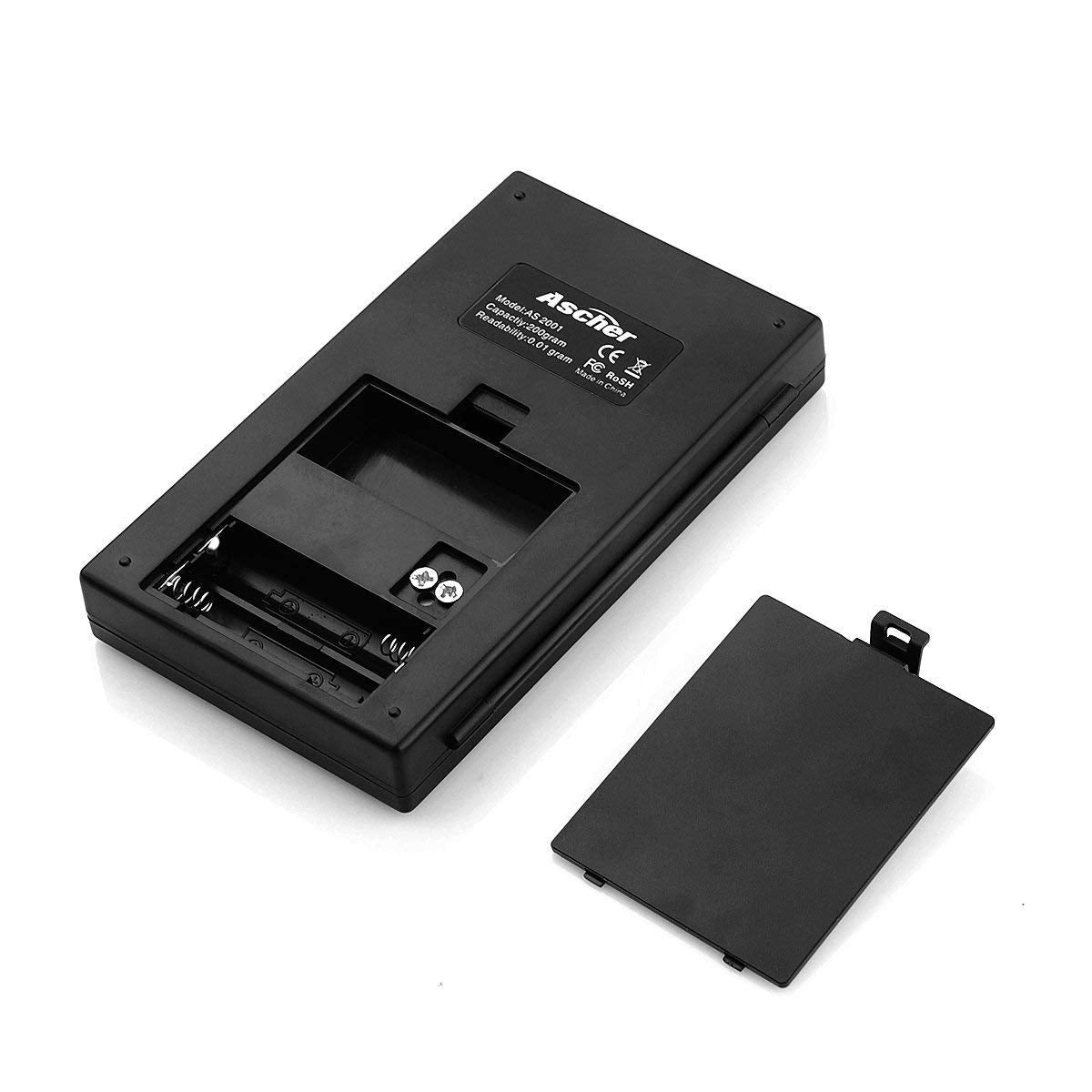 200g/0, 01g Taschenwaage - Ascher digitale Taschenwaage, 200 x 0, 01 g, Taschenwaage Feinwaage Digitalwaage Goldwaage Münzwaage