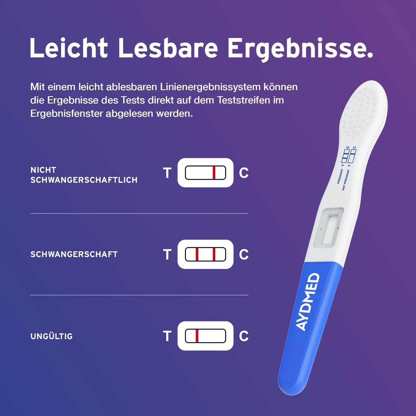 5 x Aydmed Profi Frühschwangerschaftstest | Ultra-Empfindlicher Schwangerschaftstest zum Nachweis der Schwangerschaft im Urin | Genauigkeit über 99% | Test 6 Tage vor Ausbleiben der Periode