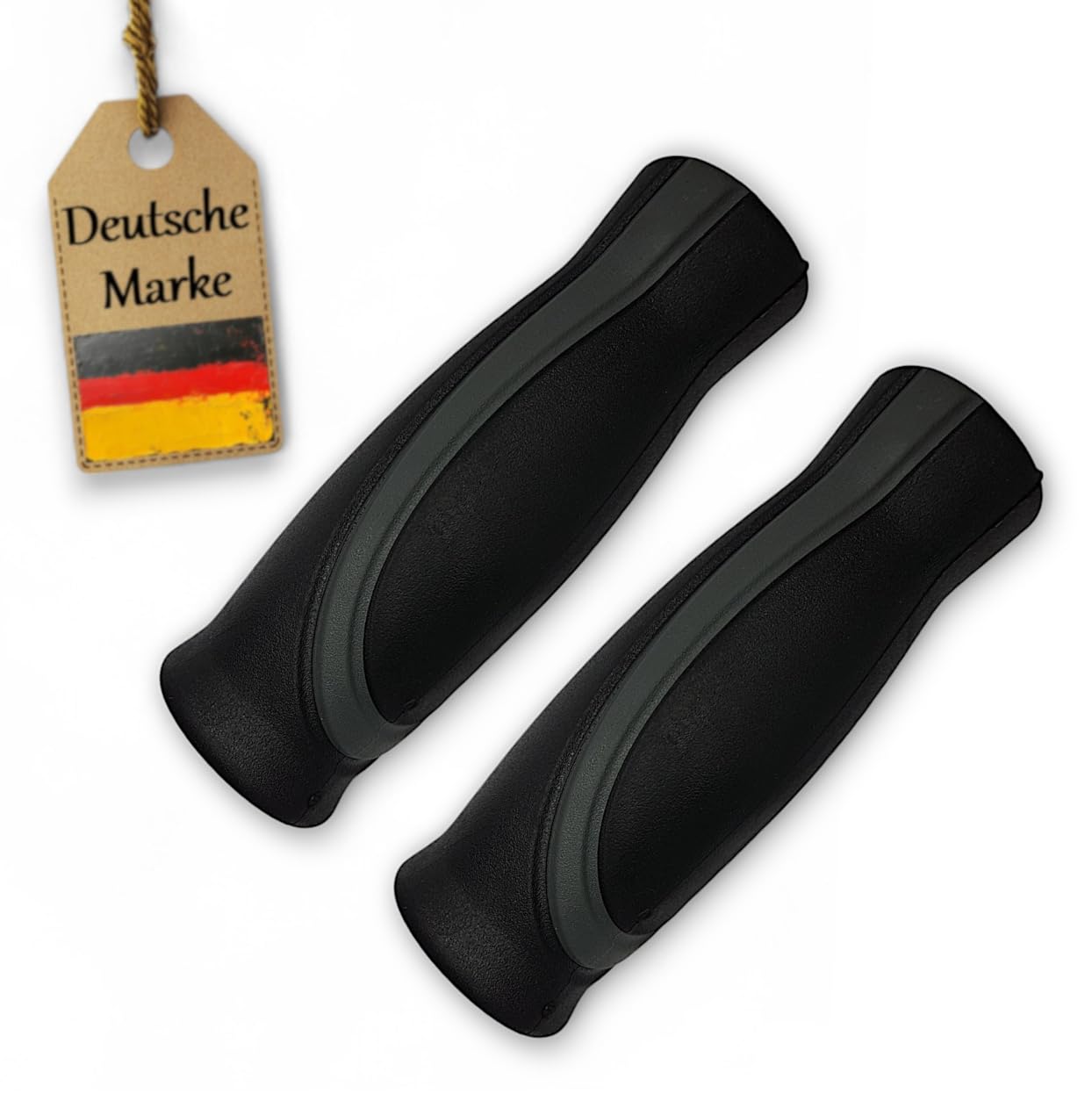 2x Handgriff für Rollator, 110x22 mm von FabaCare, ergonomisch geformt, Ersatzhandgriffe, Rollatorengriff, Rollatorenhalter, Universal, Rechts und Links, Handfasser für Mobilitätshilfe