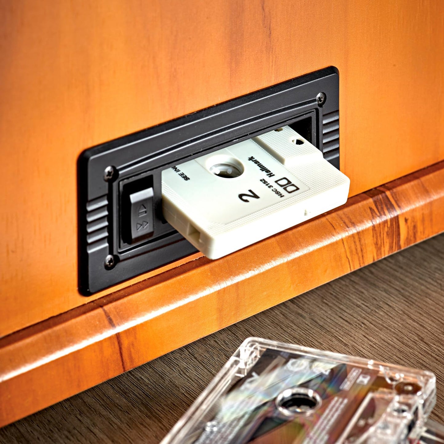 3 PAGEN® Vielseitige Musikanlage – geeignet für CD, Kassetten, Schallplatten, MP3, USB, SD-Karte und Bluetooth, mit UKW-Radio, Retro-Stereoanlage inklusive Fernbedienung & Kopfhöreranschluss
