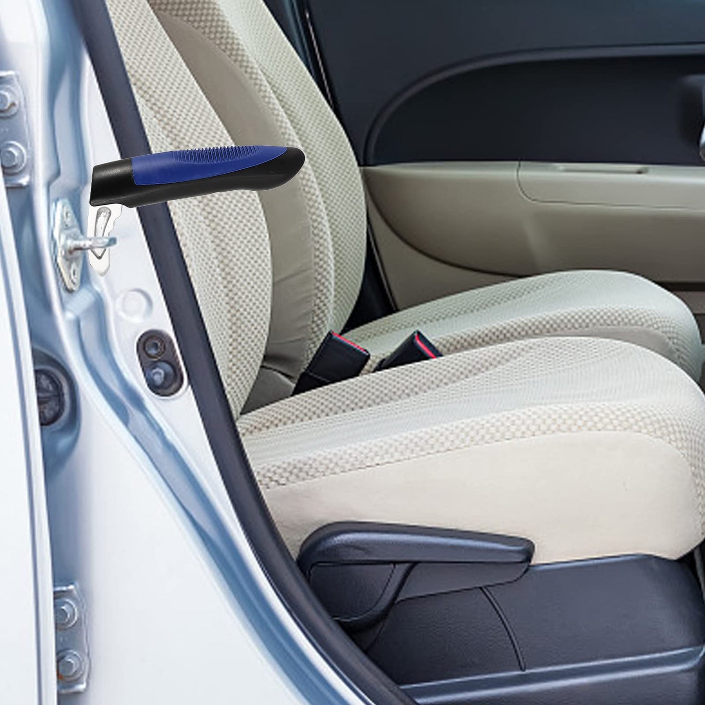2 in 1 Autogriff Mobilitätshilfe, Autotürgriff für Behinderte, Fahrzeugassistenten Stützgriff, ältere Menschen Autotürriegel Assistent Haltegriff, tragbarer Auto-Haltegriff, Glasbrecher
