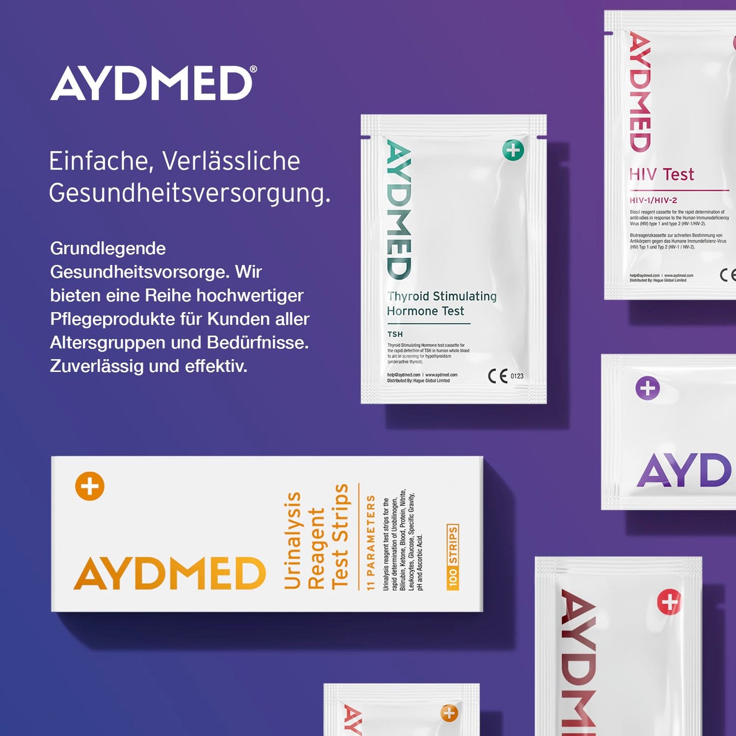 5 x Aydmed Profi Frühschwangerschaftstest | Ultra-Empfindlicher Schwangerschaftstest zum Nachweis der Schwangerschaft im Urin | Genauigkeit über 99% | Test 6 Tage vor Ausbleiben der Periode