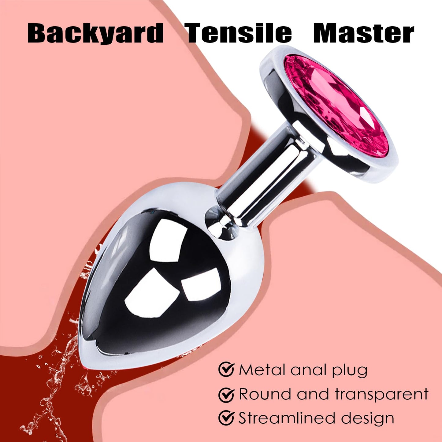 3 Stücke Klein Medium Groß Metall Analplug Set mit Kristall Diamant Sex Spielzeug,Buttplug Anal Butt Plug,für Frauen Männer Paare Anfanger für Frauen Männer Plug Metall Set (Dunkellila)