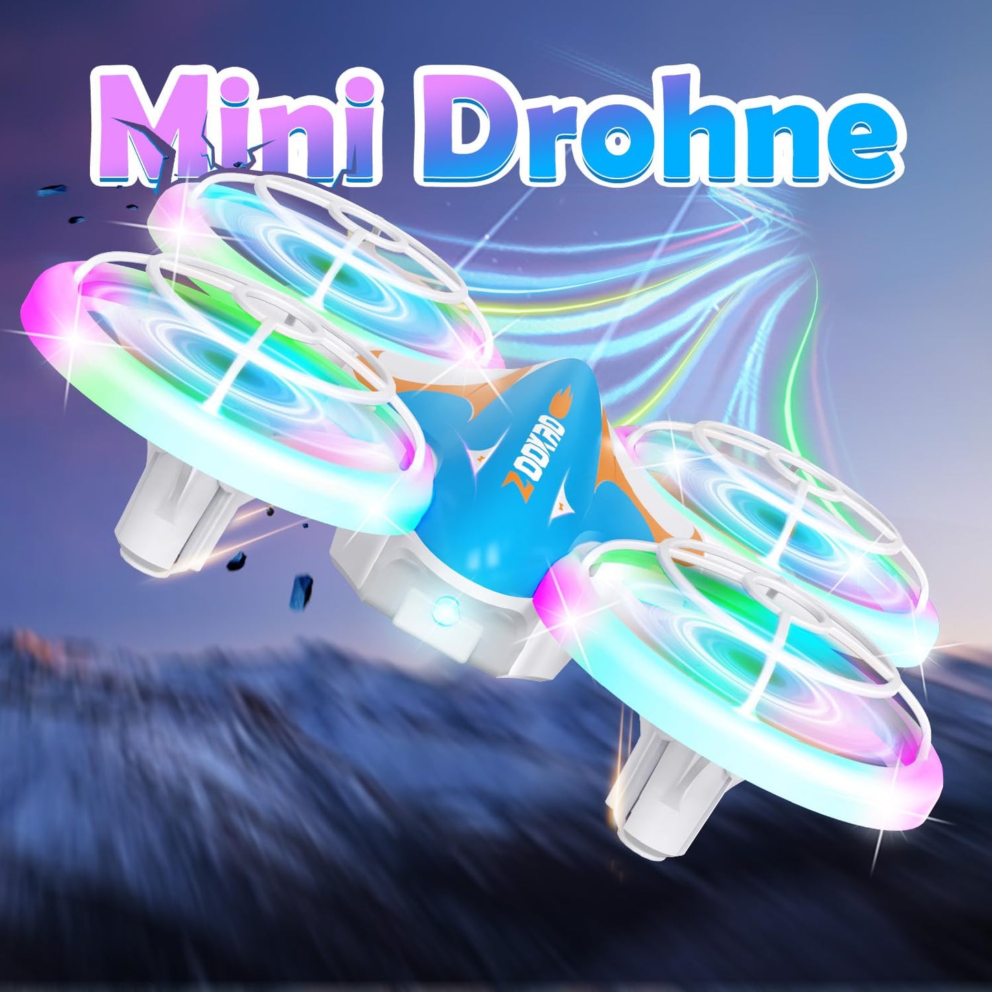 Zookao Mini Drohne für Kinder Spielzeug ab 6+ Jahre, Weihnachten Geburtstags Geschenke für Kinder Ferngesteuertes RC Flugzeug Mini Drone für Kinder und Anfänger Quadrocopter mit LED Lichter