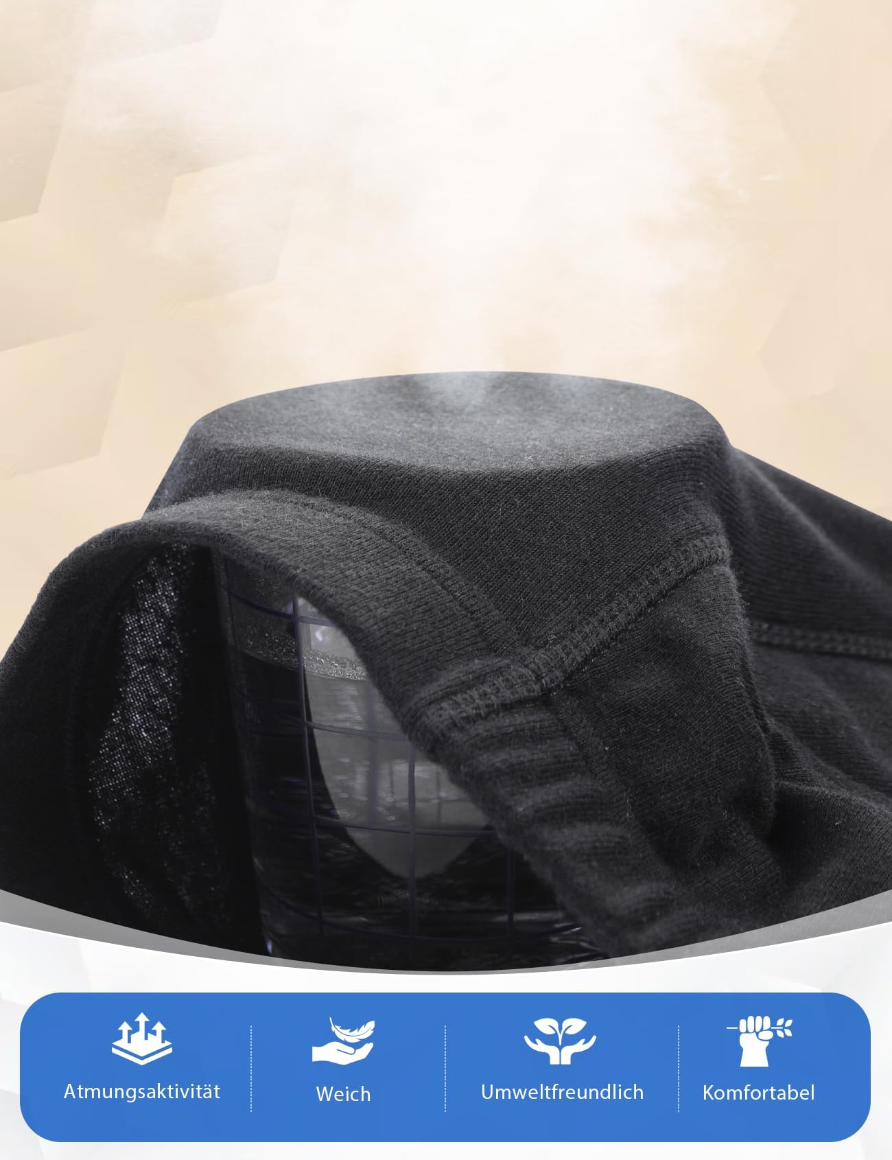 3 Stück Inkontinenz Pants Männer, Herren-Boxershorts für Inkontinenz mit saugfähigem Pad 300 ml Urinkapazität Baumwolle Waschbar Unterwäsche für Männer Schwarz XXL