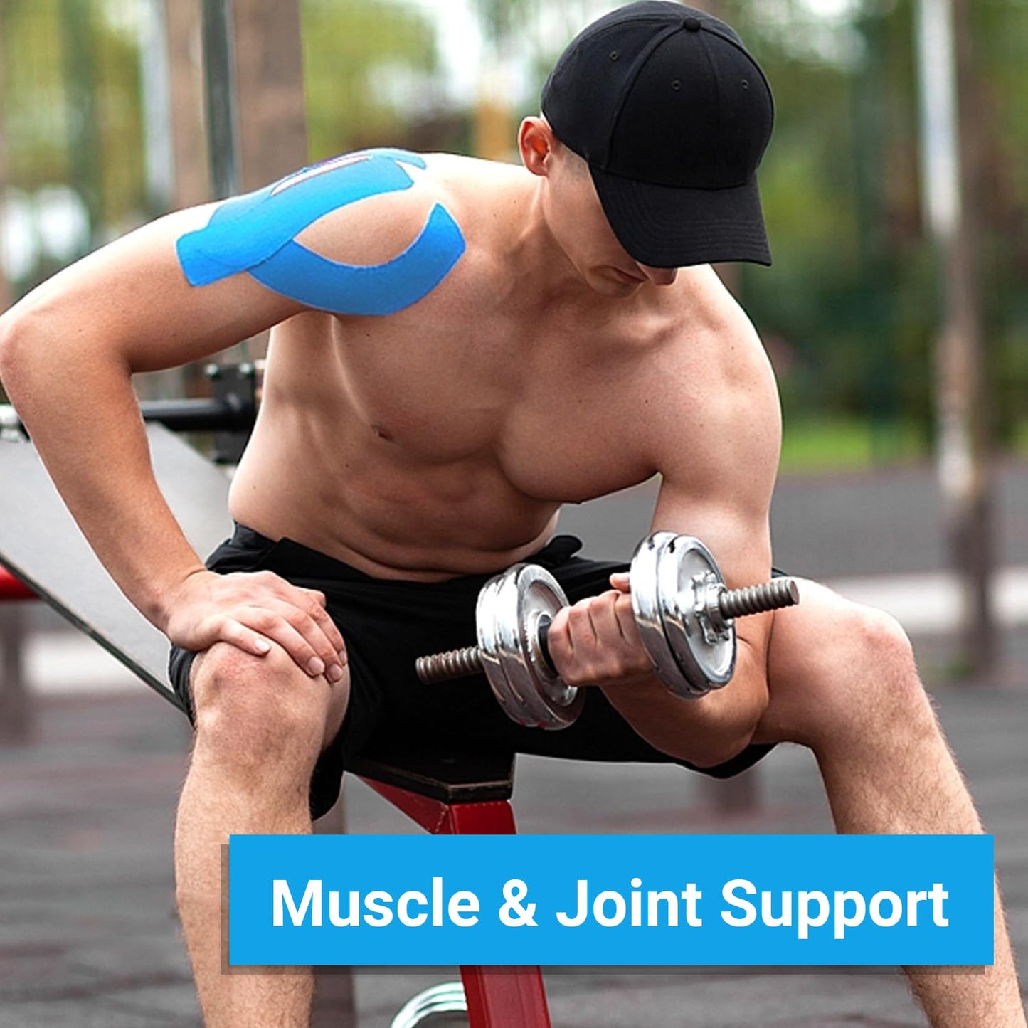 3 Rollen Kinesiologie Tape (5m x 5cm), Profi Kinesiotapes Physio Tape Sport Tape Set, Wasserfeste & Hautfreundliche Kinesiotape, für Muskelunterstützung, Knieschmerzen, Ellenbogen und Schulter