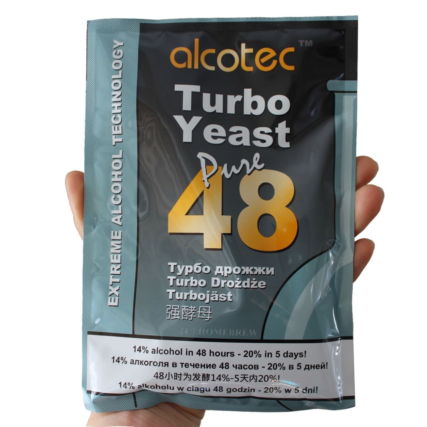 5x Alcotec 48 Pure Turbo Super Yeast Packets High Alcohol 20% Homebrew Vodka