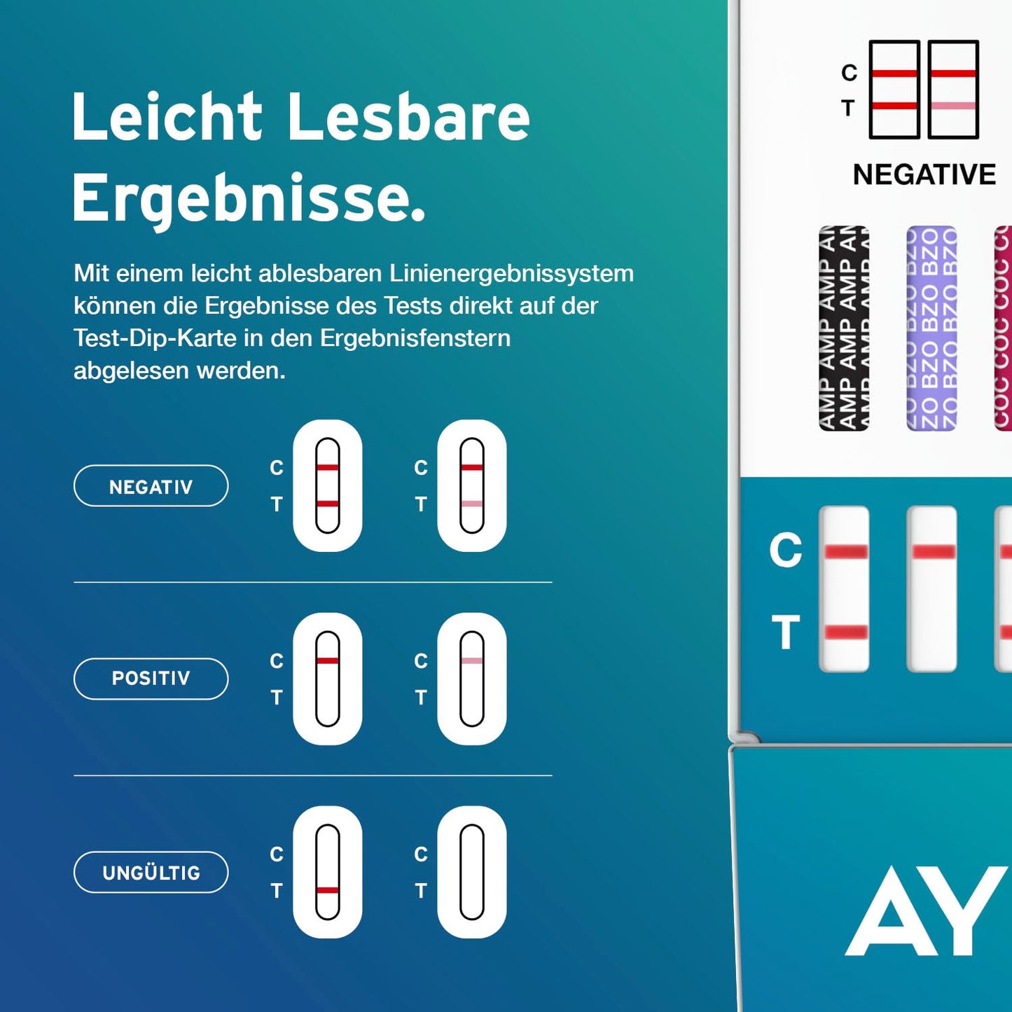 5 x AYDMED 7-in-1-Drogentest Schnelltest | Drogentest für Selbsttest-Urin-Screening | Drogentests zum Nachweis von Kokain, Opiate, Methadon, Amphetamine, Cannabis, Ecstasy und Benzodiazepine