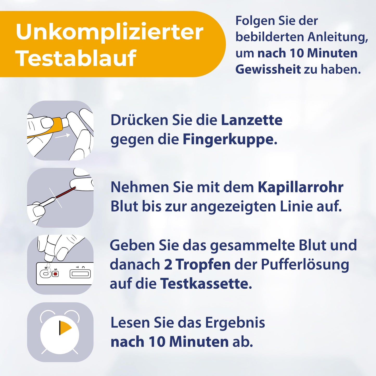 2x Vitamin D Selbsttest - Einfacher Vitamin D Test für Zuhause mit sofortigem Ergebnis bei Müdigkeit, Erschöpfung & Vitamin D3 K2 Mangel