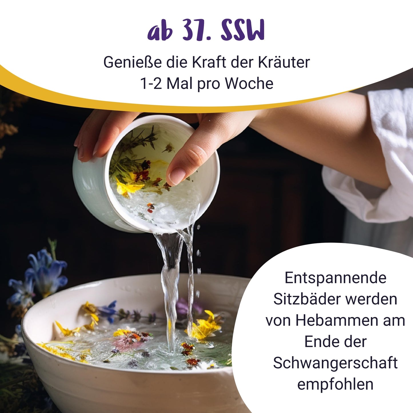 100% BIO Heublumen Sitzbad Schwangerschaft | Heublumenbad zur Geburtsvorbereitung ab der 37. SSW - PregniVital®