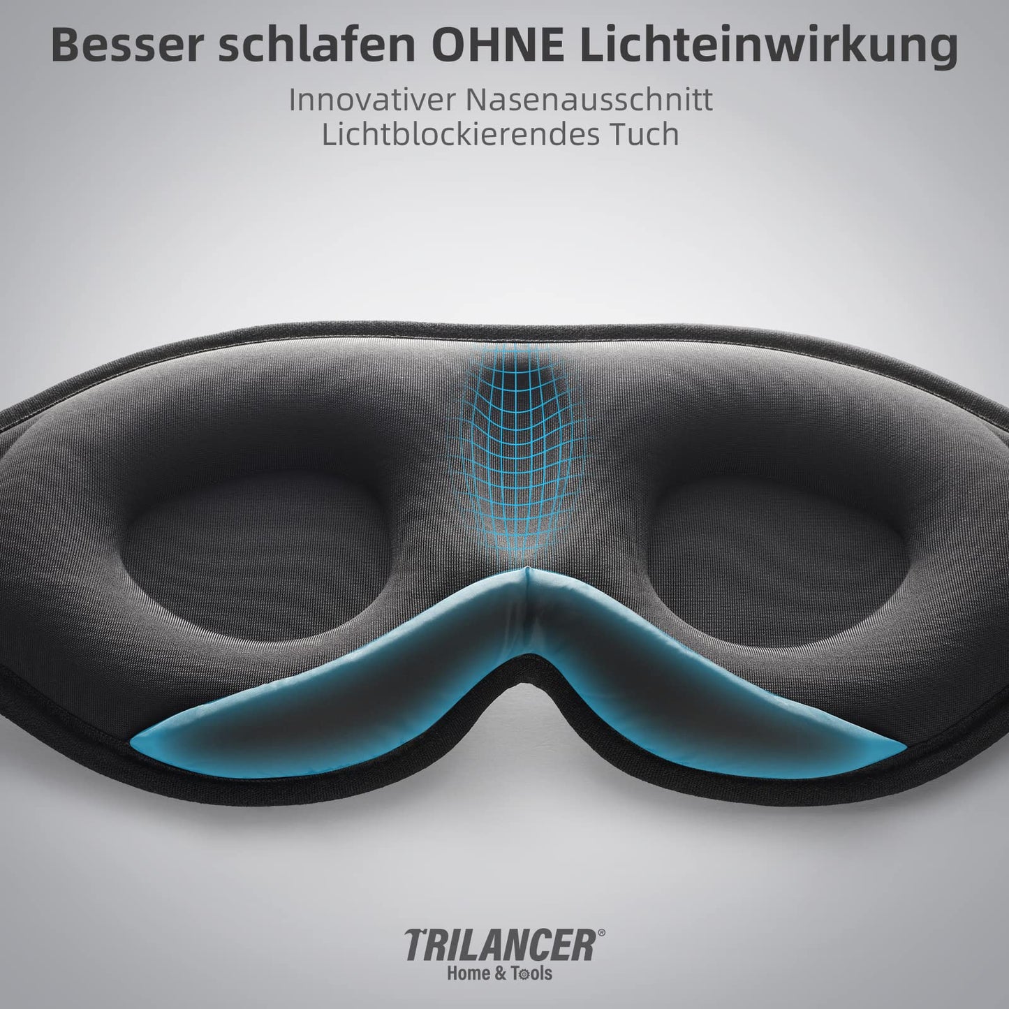 2025 Innovative Schlafmaske für Herren und Frauen. 100% Licht blockierend Ergonomische, einstellbare Augenmaske mit Ohrstöpseln Schlaf, Nickerchen, Meditation, Reisen, angenehme Nachtruhe(Schwarz)
