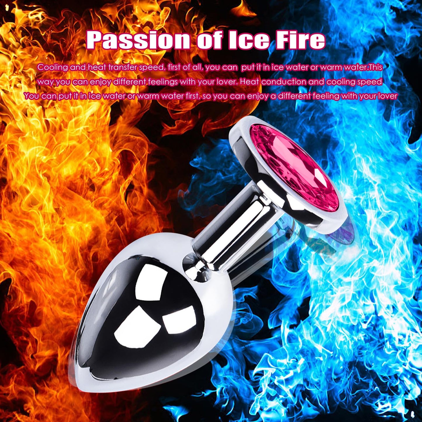 3 Stücke Klein Medium Groß Metall Analplug Set mit Kristall Diamant Sex Spielzeug,Buttplug Anal Butt Plug,für Frauen Männer Paare Anfanger für Frauen Männer Plug Metall Set (Dunkellila)