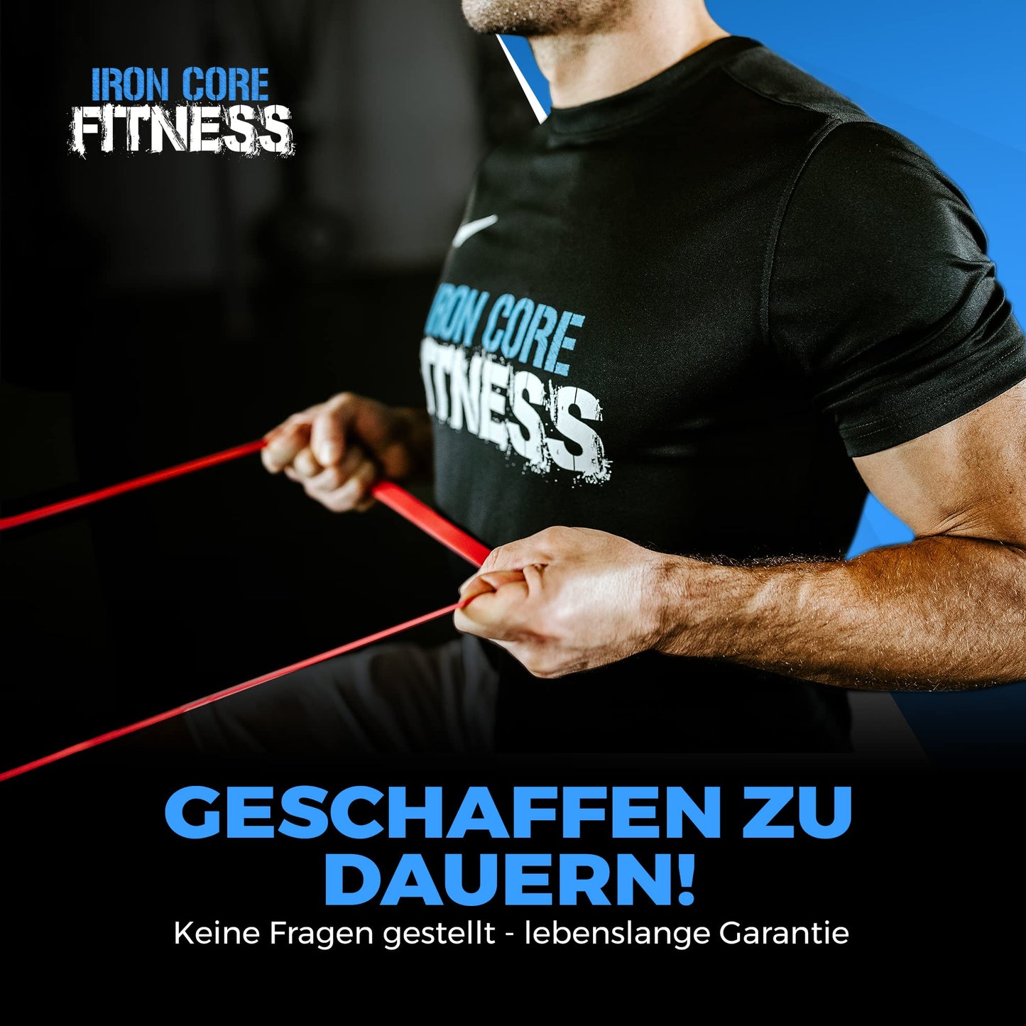 5 Klimmzug-Hilfsband-Set für Fitnessstudio, Training, Kraft, Mobilität, Dehnung Schweres, mittleres und leichtes von Iron Core Fitness. Long Resistance Band Pull ups