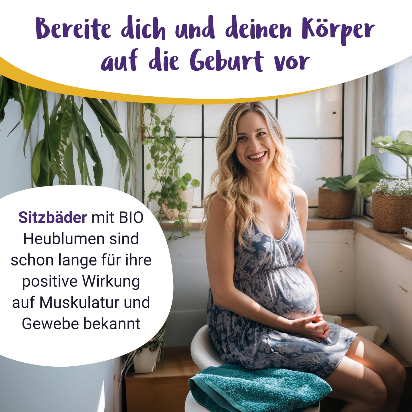 100% BIO Heublumen Sitzbad Schwangerschaft | Heublumenbad zur Geburtsvorbereitung ab der 37. SSW - PregniVital®