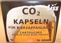40 Stück Liss Bierkapseln 16g CO2 für Zapfanlagen wie BierMaxx Zapfprofi