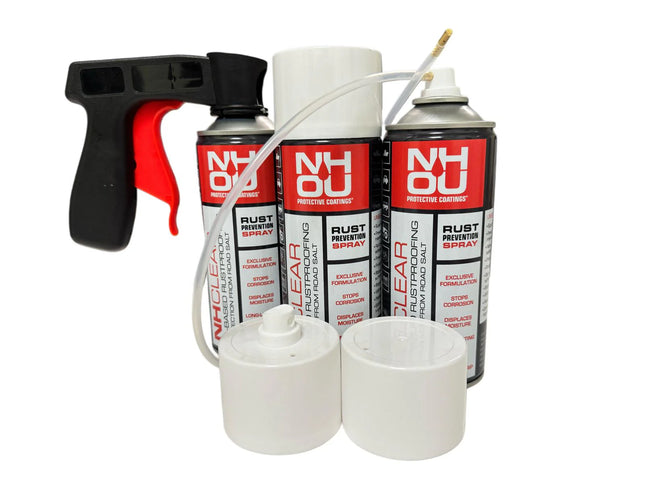 3x NHOU® Klarölspray + Komfortgriff – Rostschutz