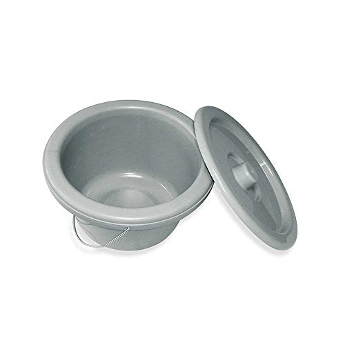 1x Toiletteneimer, Nachtstuhl Toilettenstuhl Hygiene Eimer Deckel Bügel, 7 Liter