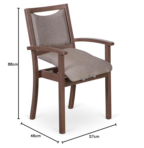 2liftu Classic Aufstehstuhl | Aufstehhilfe Sessel | Seniorenstuhl (Natural Beech/Grey)