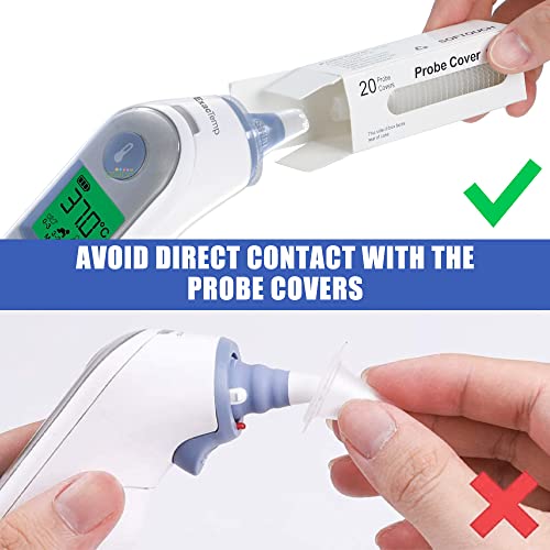 100 Stück Braun Fieberthermometer Schutzkappen, Braun Fieberthermometer Ohr, Ohrthermometer Ersatzschutzkappen für alle Braun Modelle Ohrthermometer und andere Arten von digitalen Thermometern