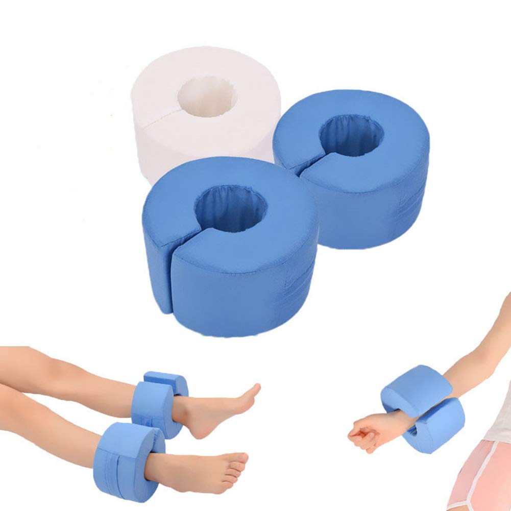 2PCS Fersenschoner Antidekubitus - Ekubitus Fersenschutz Anti Dekubitus Fußkissen Handstütze - Fußstütze Kissen Fersenschoner Fersenschutz,Blue,17X10cm