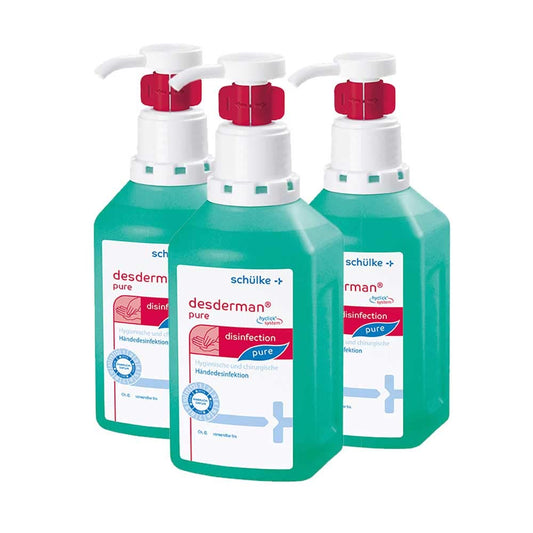 3x 500 ml Schülke Desderman Hyclick Händedesinfektionsmittel Desinfektionsmittel