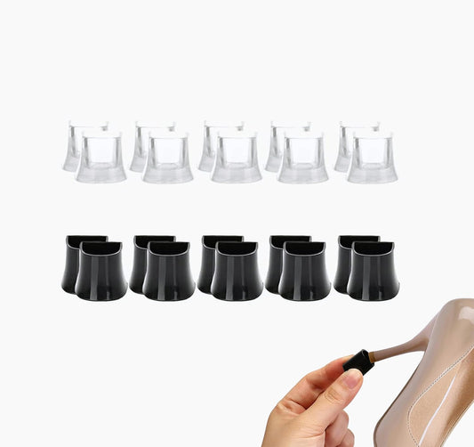 10-Paar Absatzschoner Heel Heels, Absatzschoner für High Heels - Absatz Reparatur Set, Rutsch Ersatz-Absatzschutz, Absatzschutz Heel Protector für Gras Hochzeit Freien Aktivitäten - Xx/Xs/S/M/L Größe