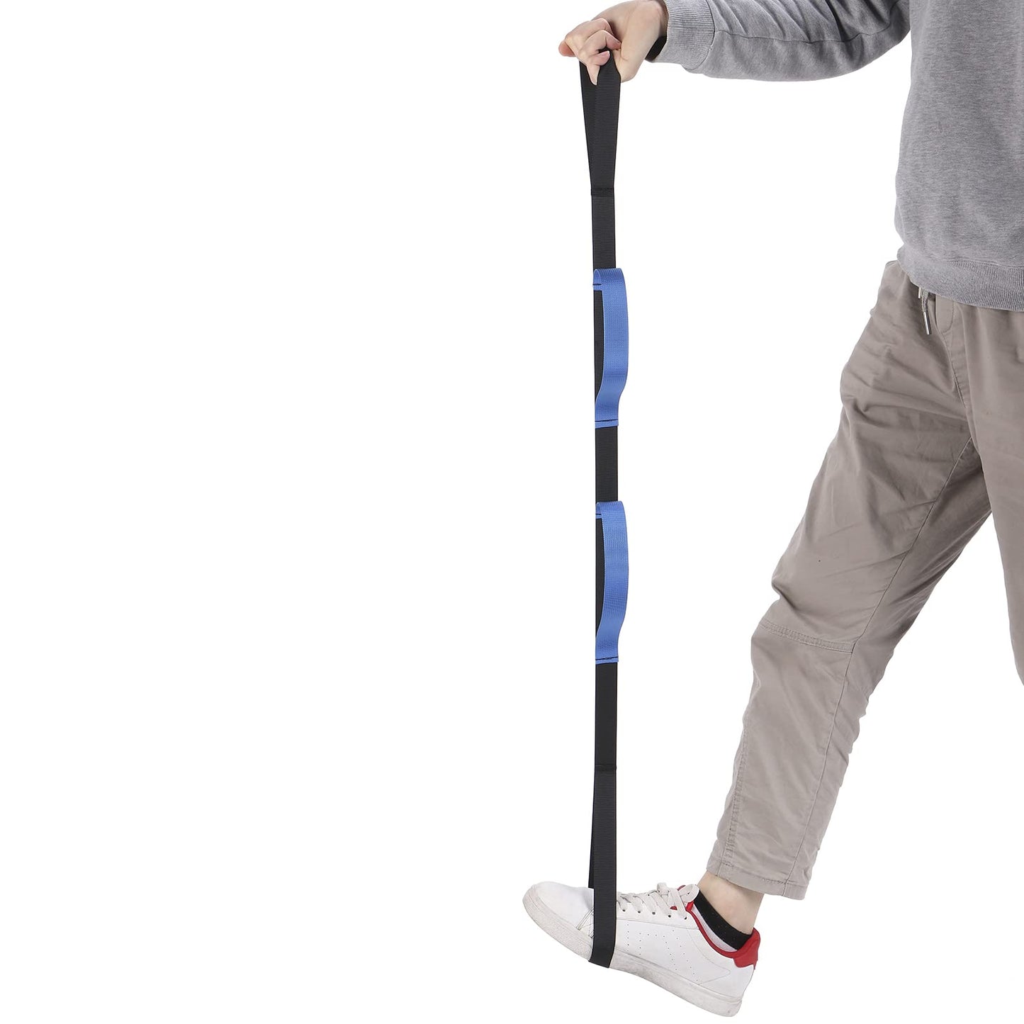 40,7 Zoll Nylon-Beinhebergurt, Mobilitätshilfe für Gehübungen, Fußschlaufen-Handgriff aus Gurtband für ältere Menschen, Beinhebegurt, Beinhebegurt