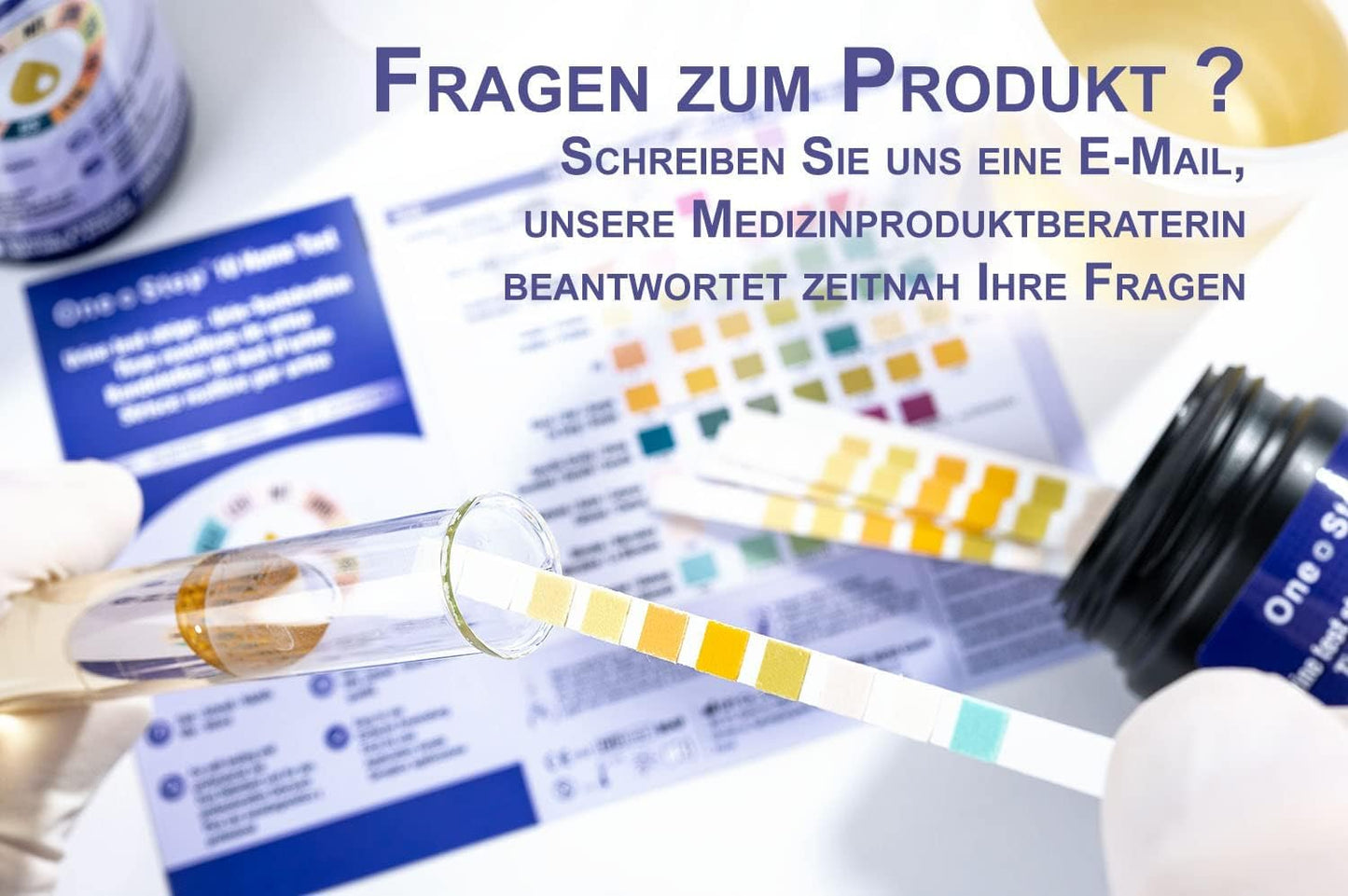 100 Stück One+Step Urin Teststreifen für 10 Indikatoren I Gesundheitstest mit Referenzfarbkarte I Urin Test für Harnwegsinfekt I Urinanalyse Säuren Basen Haushalt
