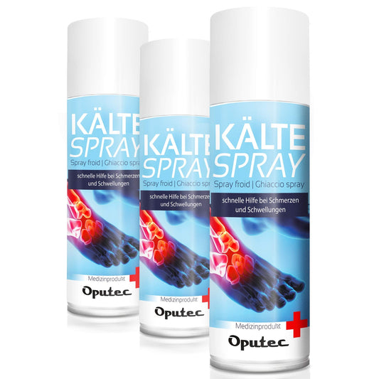 3 x 400ml Oputec Kältespray Eisspray Sport: Erste-Hilfe-Spray bei Sportverletzungen, Schmerzen und Schwellungen (Klassisch) - Medizinisches Kühlspray für jedes Erste-Hilfe-Set