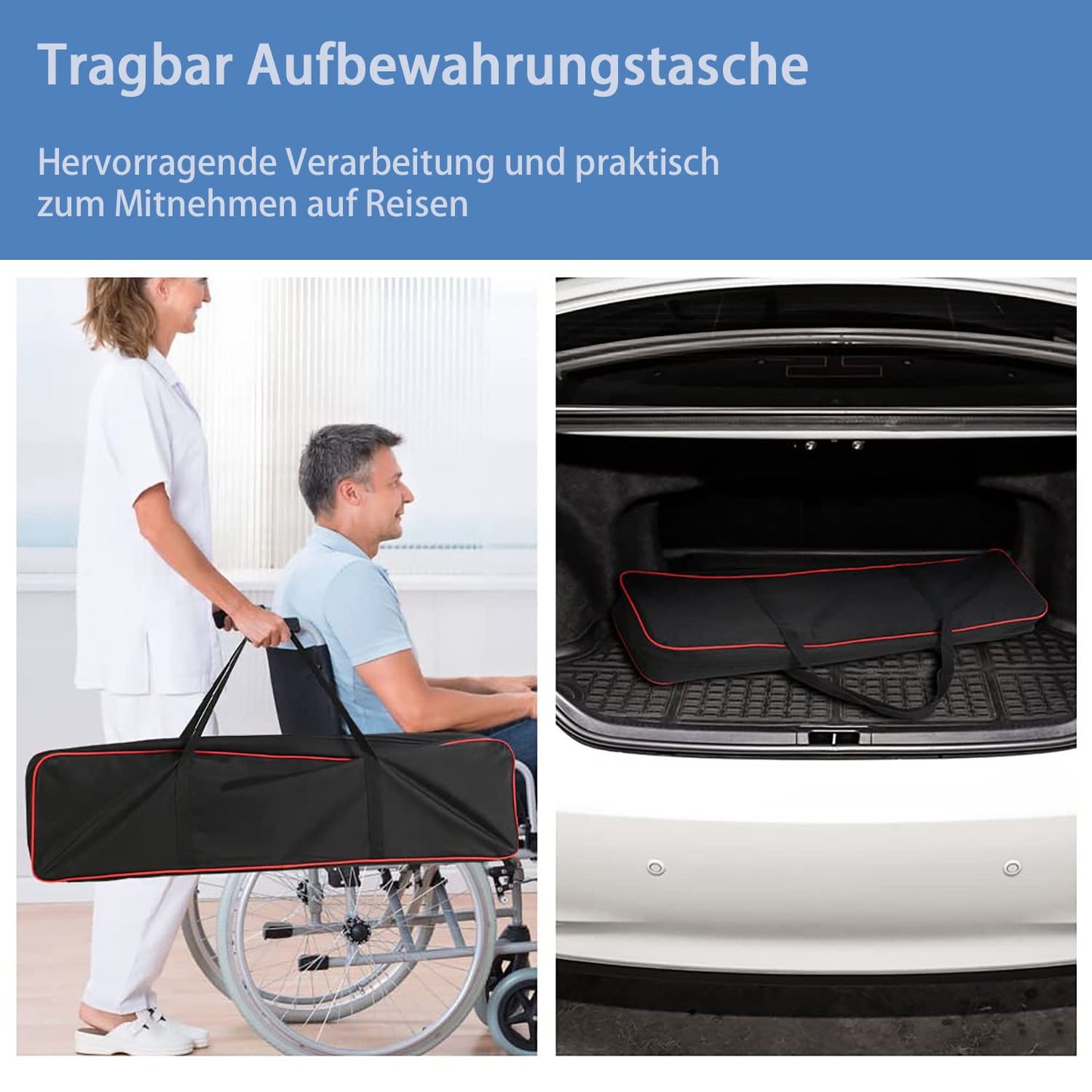 2PCS Teleskop Rollstuhlrampe 120-213cm, gardhom Verstellbare Tragbare Aluminium rutschfeste Teleskoprampe mit 272KG Ladenkapazität für Treppe Hindernissen Haus Schritte in der Textiltasche