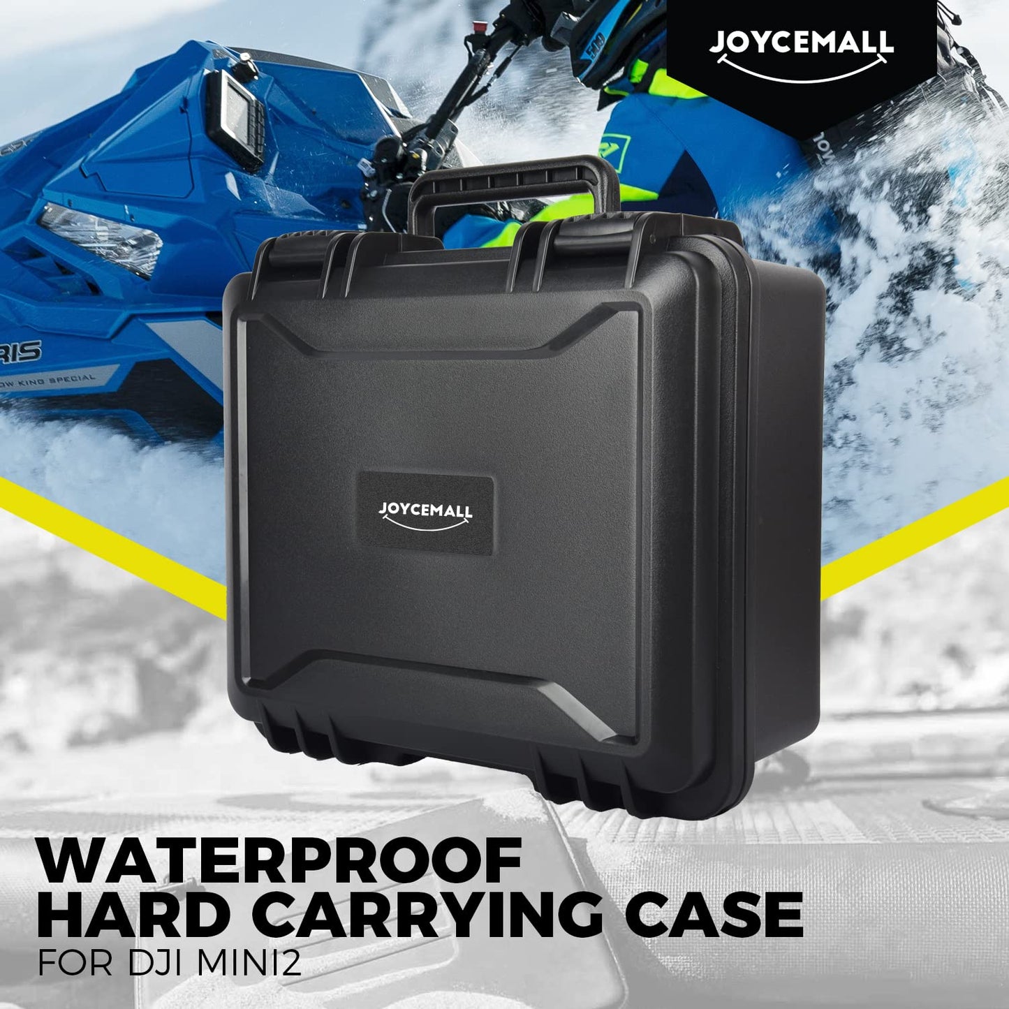 29,5x26,6x14,2cm Wasserdicht Tragbar Koffer, JOYCEMALL Professionell Groß Kompakt Anti-Crash Tragetasche Hartschale Aufbewahrungsbox Kompatibel mit DJI Mavic Mini 2 Drohne Zubehör Voll Schutz Schwarz