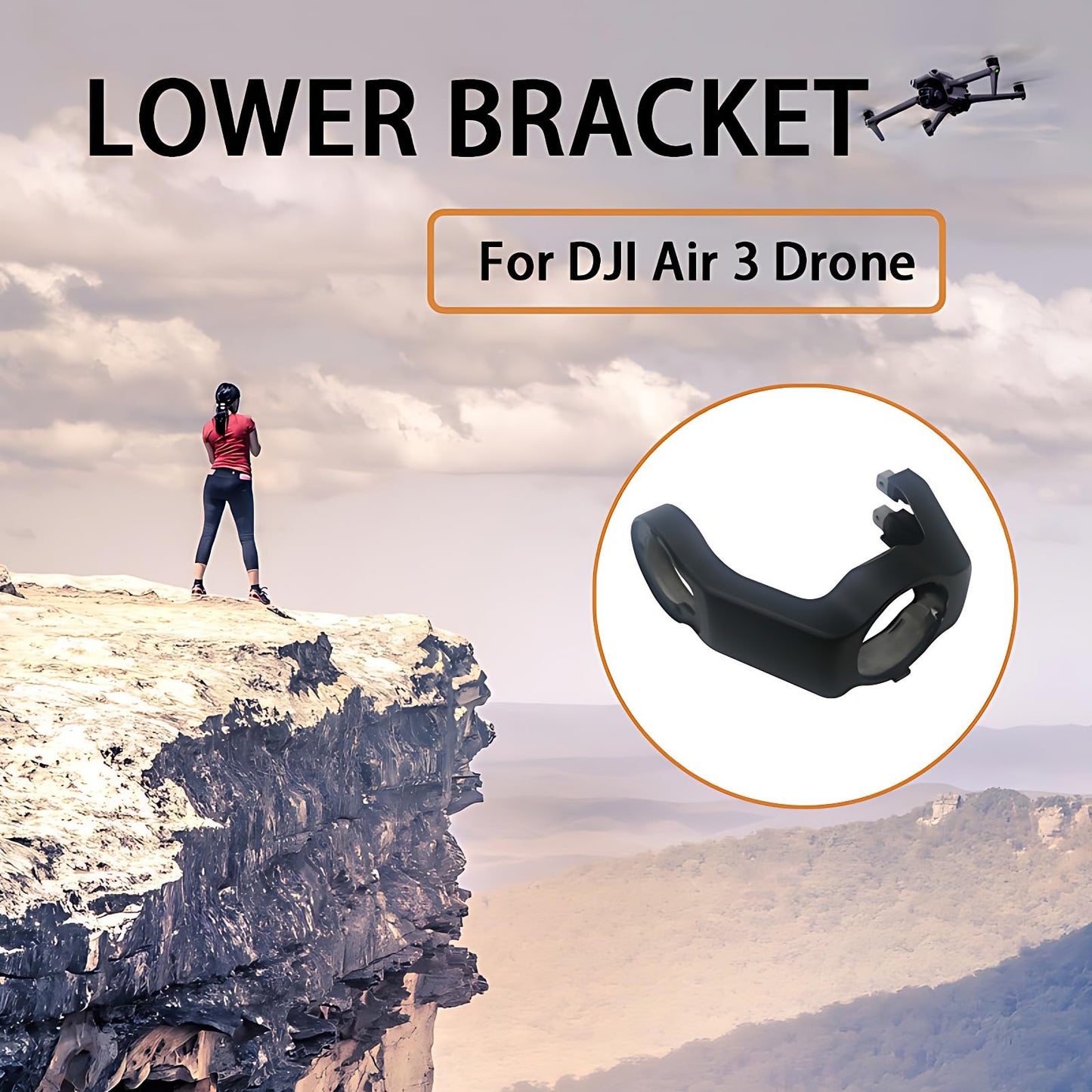 ZWLLKJGS R -Achse Ersatz für Gimbal Roll Arm Untere Klammer Reparaturteile für DJI Air 3 Drone