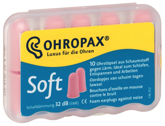 5Pack Ohropax Soft Ohrstöpsel aus Schaumstoff 5x 10 Stück Gelb