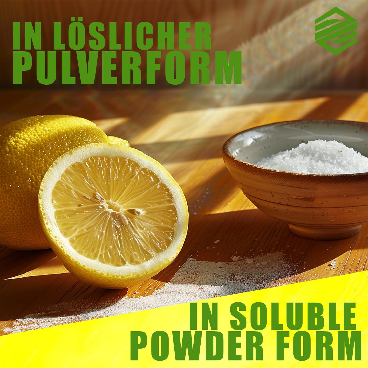 3kg Zitronensäure Pulver in Lebensmittelqualität | Hausmittel für Küche & Haushalt | 3000g Citronensäure 100% Rein | Zitronensäure E330 (3x 1kg)