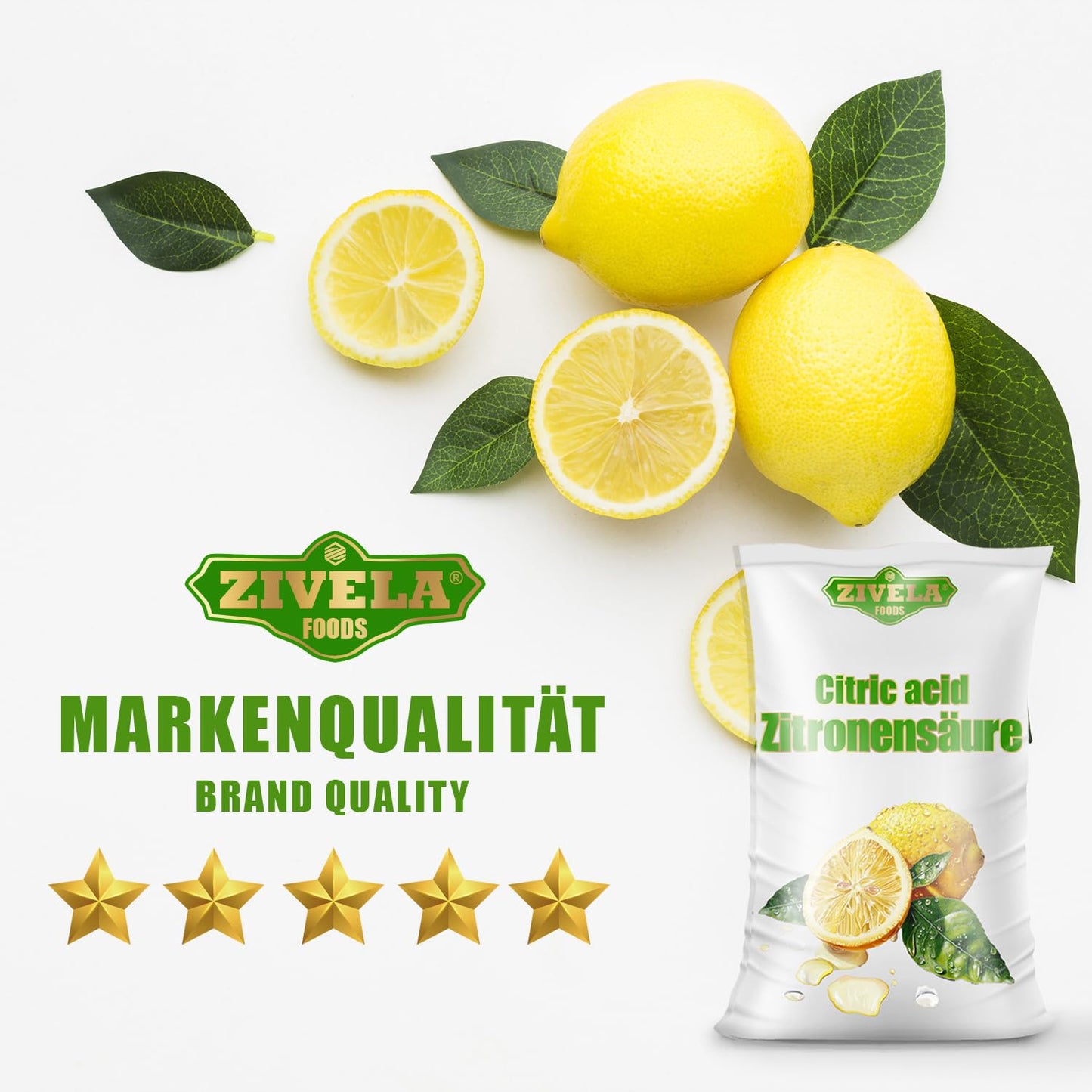 3kg Zitronensäure Pulver in Lebensmittelqualität | Hausmittel für Küche & Haushalt | 3000g Citronensäure 100% Rein | Zitronensäure E330 (3x 1kg)