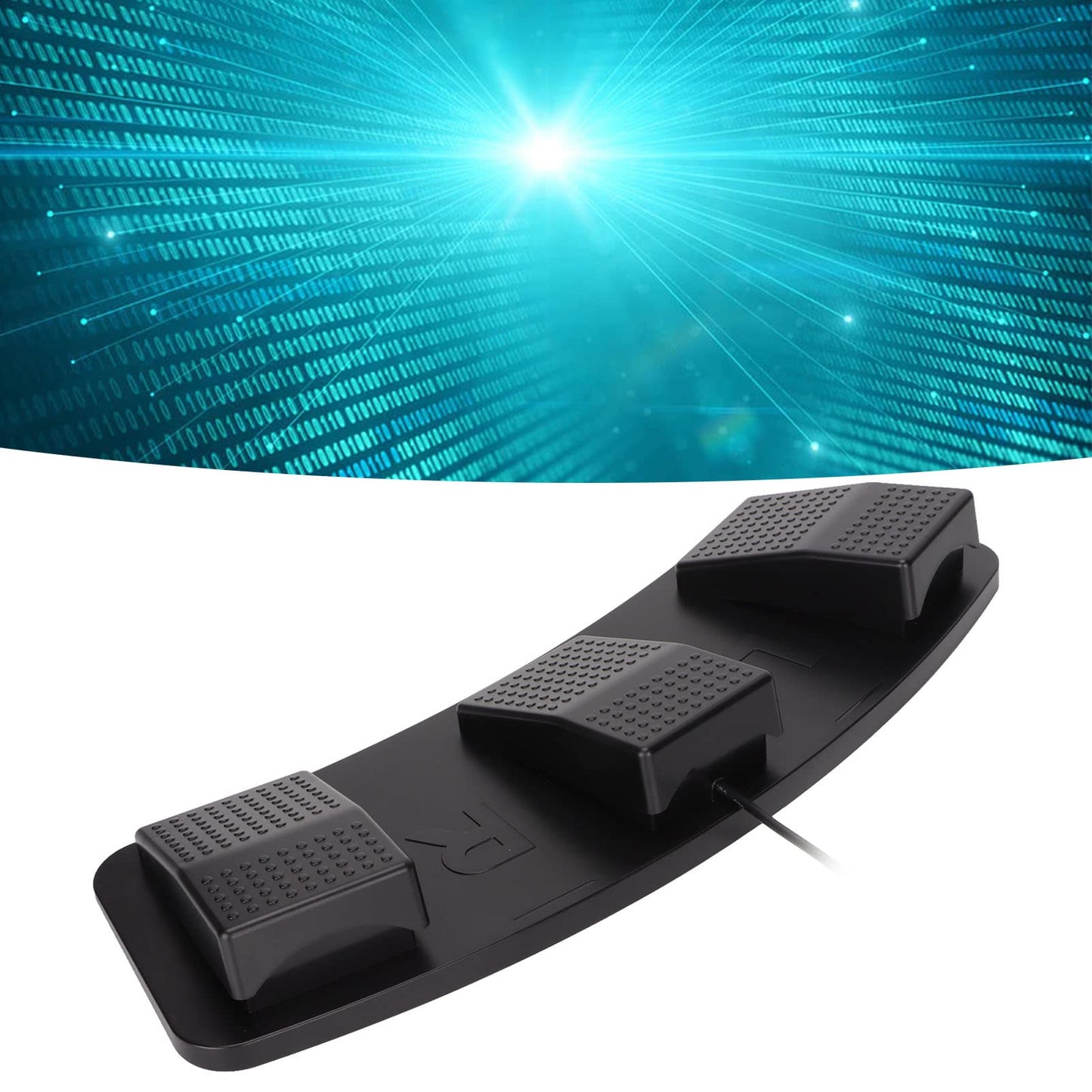 Zunate USB-Dreifach-Fußschalterpedal, PC USB-Fußpedal Fußsteuerung HID Programmierbare Computertastatur für Windows, für, für OS X, für Android (FS23_PM (mechanischer Schalter))